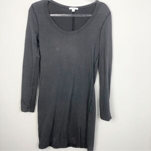 STANDARD JAMES PERSE | Dark Gray Long Sleeve Mini Dress Women’s Size 2
